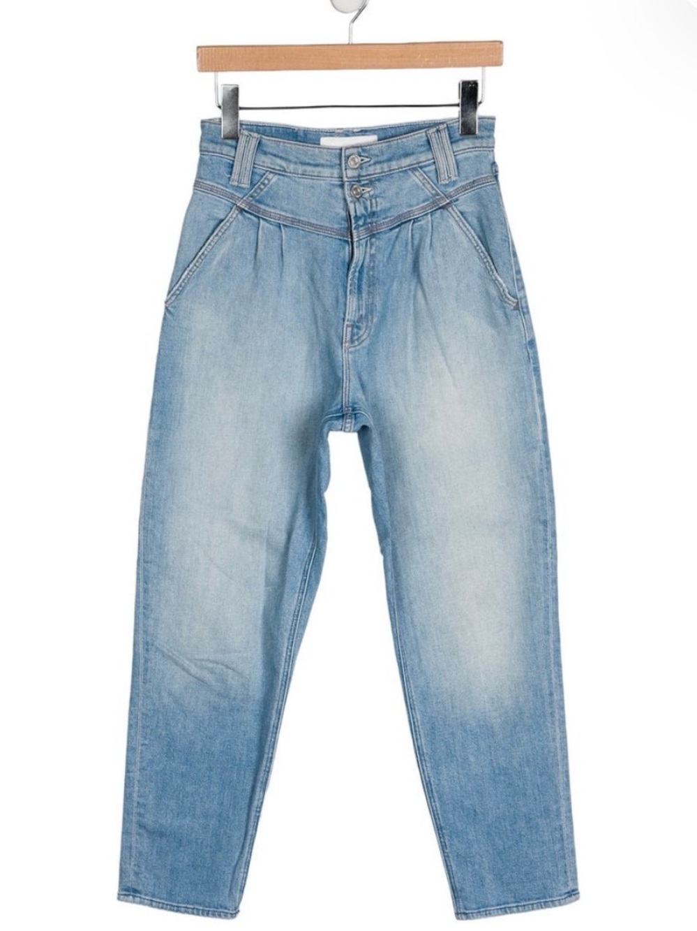 MOTHER The Pleated Popular Peg Denim Jean Pants Sz 28